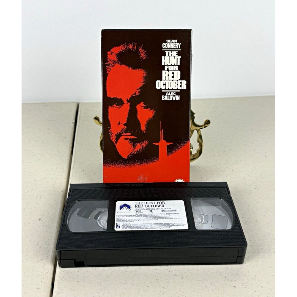 The Hunt for Red October VHS NTSC Paramount Full Screen PG Connery CC 1990